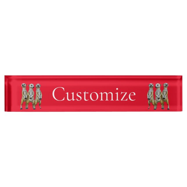 3 Standing Meerkats Thunder_Cove  Nameplate (Front)
