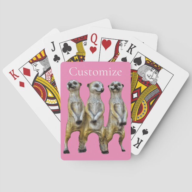 3 Standing Meerkats Thunder_Cove  Playing Cards (Back)
