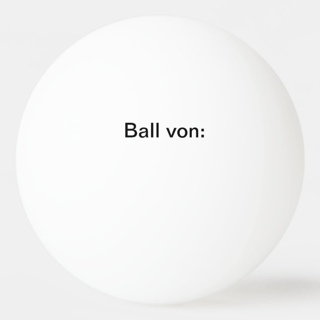 3-star table tennis ball with an introductory name (Front)
