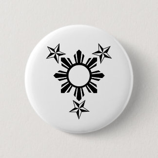 3 Stars and Sun 2 Inch Round Button