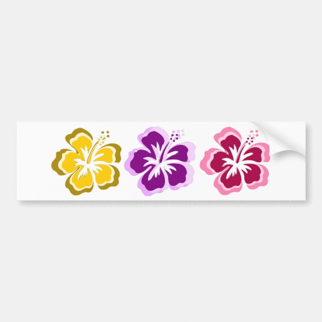 3 sweet flowers bumper sticker (Front)
