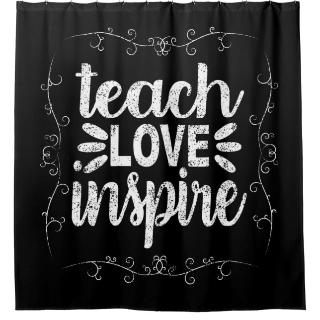 3- Teach Love Inspire Shirt, Retro Vintage Teacher (Front)