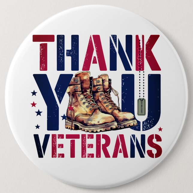 #3 Thank you 6 Inch Round Button (Front)