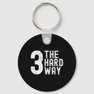3 The Hard Way Basketball, Streetball Rec League P Keychain