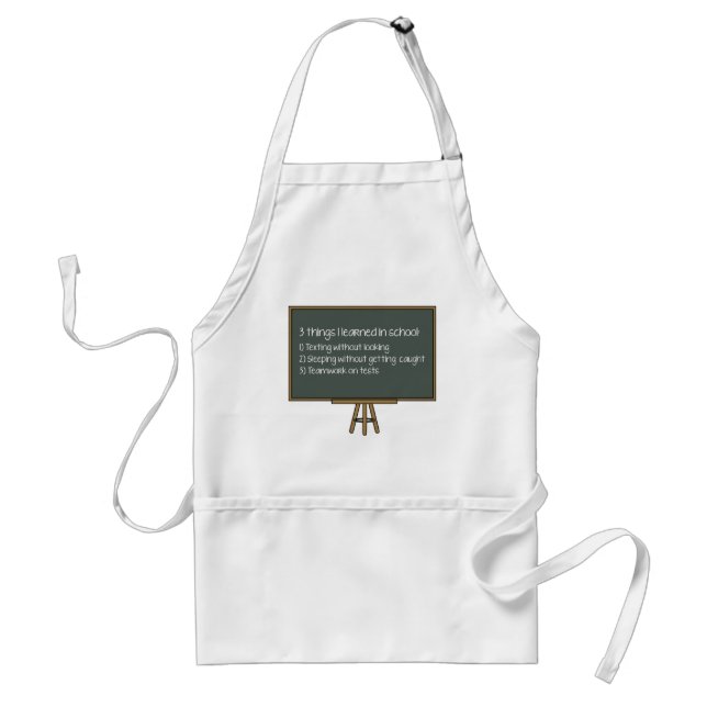 3 Things I Learned In School Standard Apron (Front)