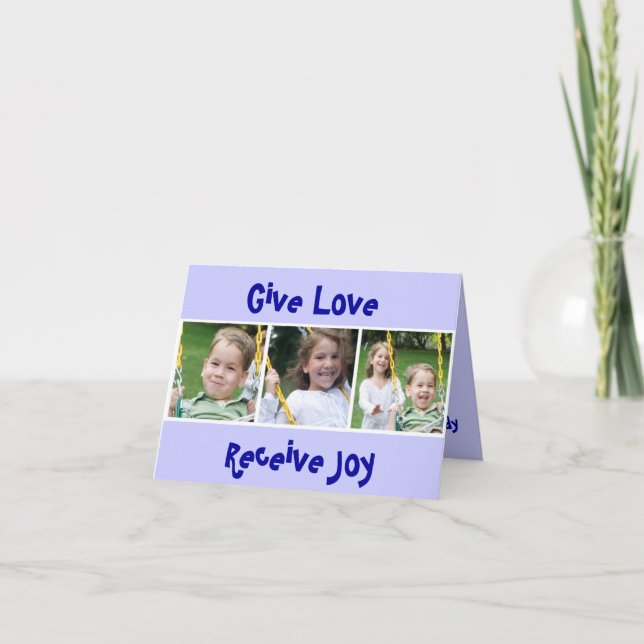 3 THOMASES, Give Love, Receive Joy Holiday Card (Front)