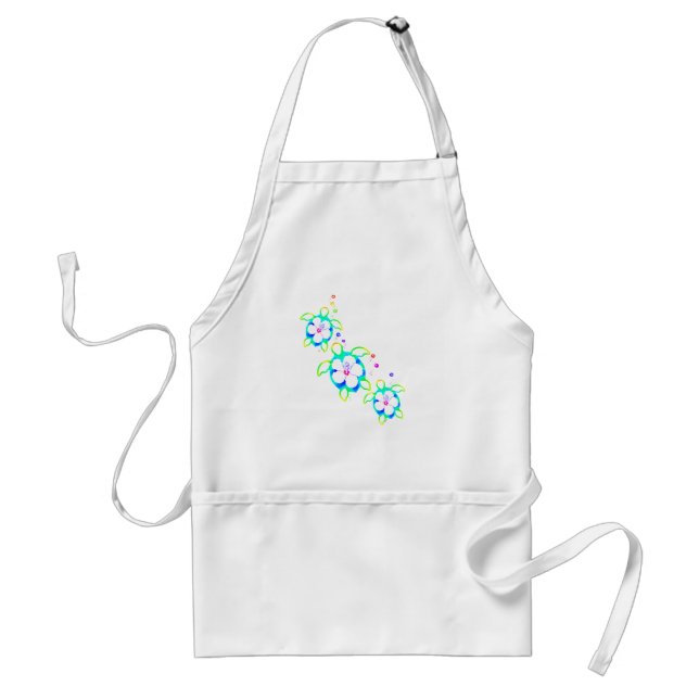 3 Tie Dyed Honu Turtles Standard Apron (Front)