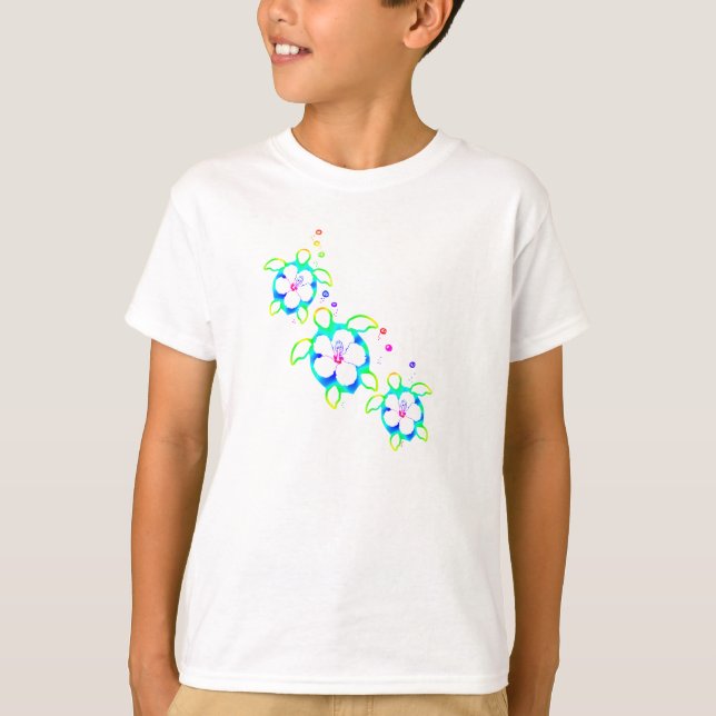 3 Tie Dyed Honu Turtles T-Shirt (Front)