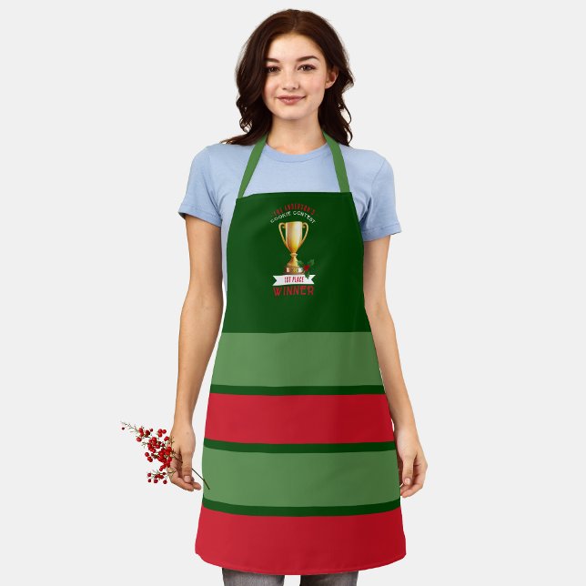 3 Toned Holiday Contest Winner Award Prize Apron (Christmas Holiday Competition Prize Apron for the Winner. Great for Cookie & Baking Contests!)