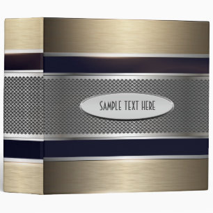 3 Tones Metallic Look Design-Customizable Binder
