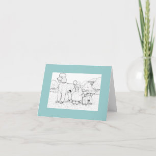 3 variétés de carte pour notes de caniches