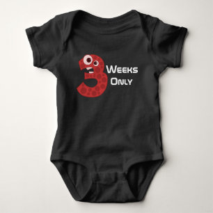 3 weeks baby bodysuit