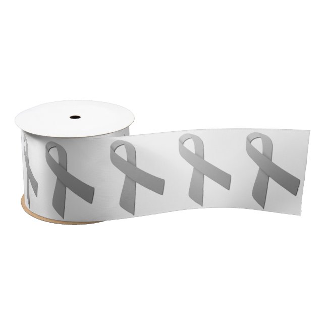 3" Wide Satin Brain Cancer Awareness Ribbon Satin Ribbon (Spool)