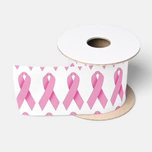 3" Wide Satin Breast Cancer Awareness Ribbon Satin Ribbon