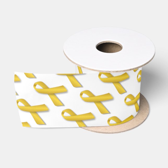 3" Wide Satin Childhood Cancer Awareness Ribbon Satin Ribbon (Spool)