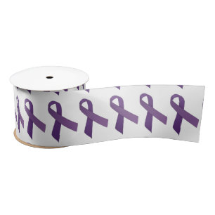 3" Wide Satin Pancreatic Cancer Awareness Ribbon Satin Ribbon