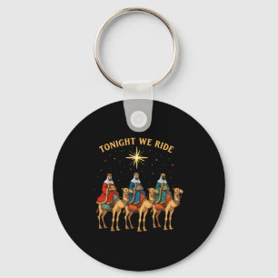 3 Wise Men Tonight We Ride Christmas Keychain