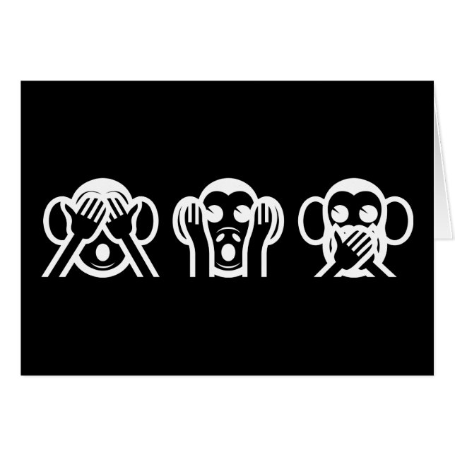 3 Wise Monkeys Emoji (Front Horizontal)