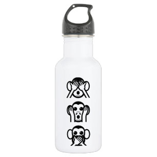3 Wise Monkeys Emoji 532 Ml Water Bottle