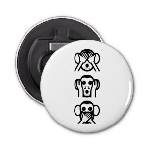 3 Wise Monkeys Emoji Bottle Opener