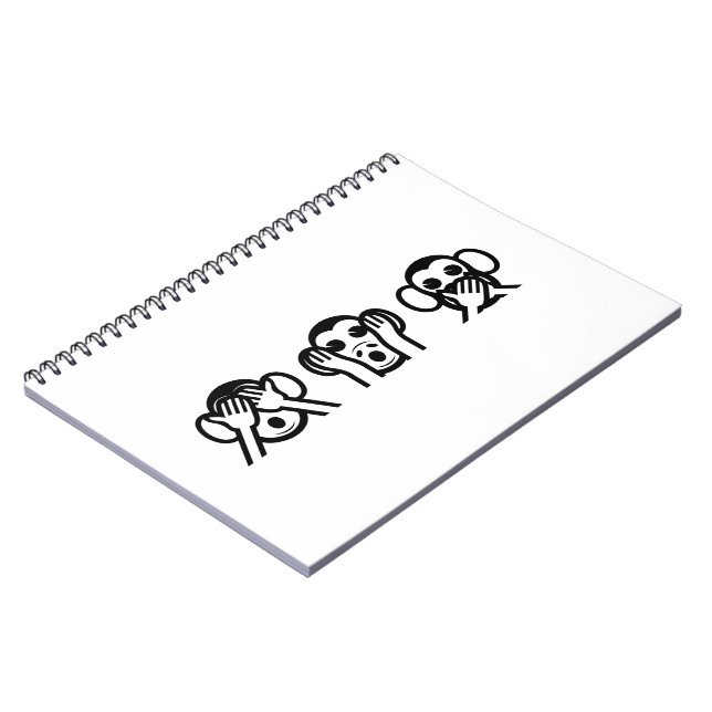 3 Wise Monkeys Emoji Notebook (Left Side)