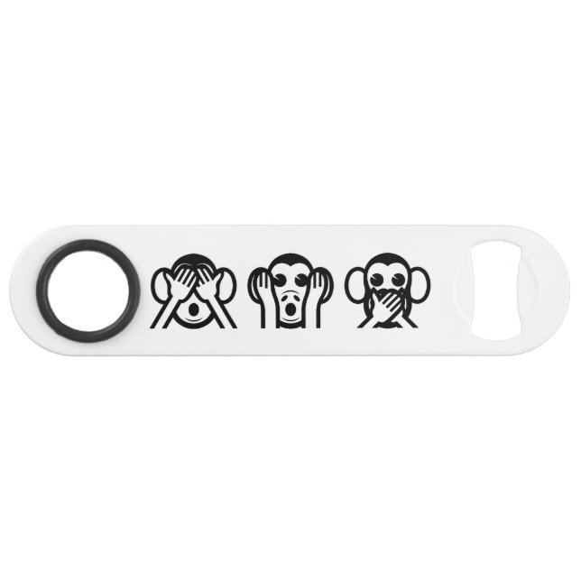 3 Wise Monkeys Emoji Speed Bottle Opener (Front (Horizontal))