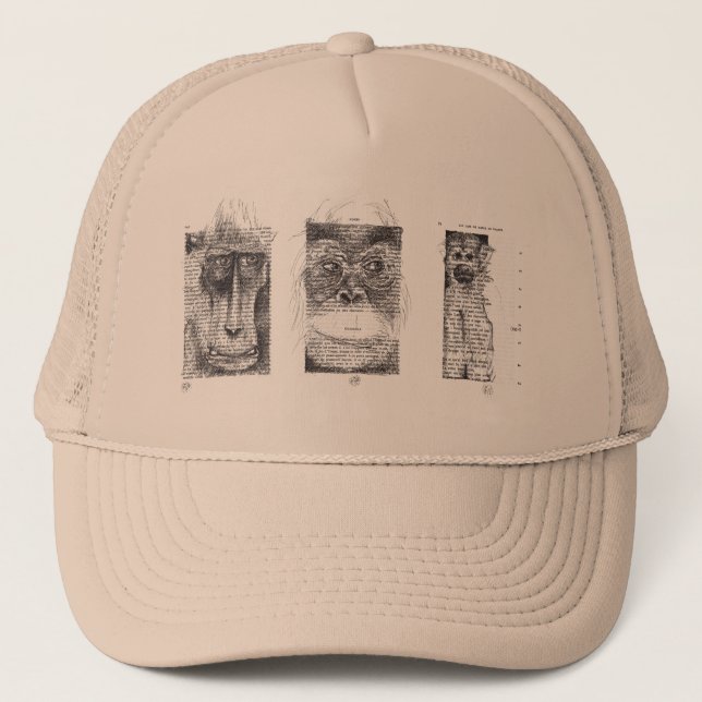 3 wise Monkeys for Chinese New Year Zodiac Hat (Front)