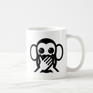 3 Wise Monkeys Iwazaru 言わざる Speak NO Evil Emoji Coffee Mug