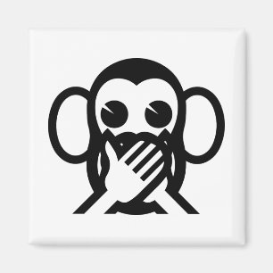 3 Wise Monkeys Iwazaru 言わざる Speak NO Evil Emoji Magnet