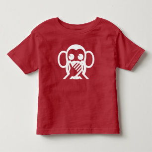 3 Wise Monkeys Iwazaru 言わざる Speak NO Evil Emoji Toddler T-shirt