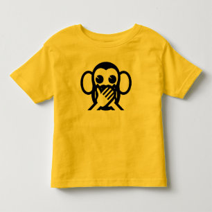 3 Wise Monkeys Iwazaru 言わざる Speak NO Evil Toddler T-shirt