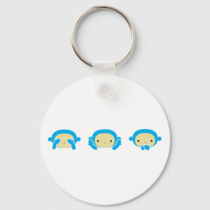 3 Wise Monkeys Keychain