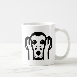 3 Wise Monkeys Kikazaru 聞かざる Hear NO Evil  Coffee Mug