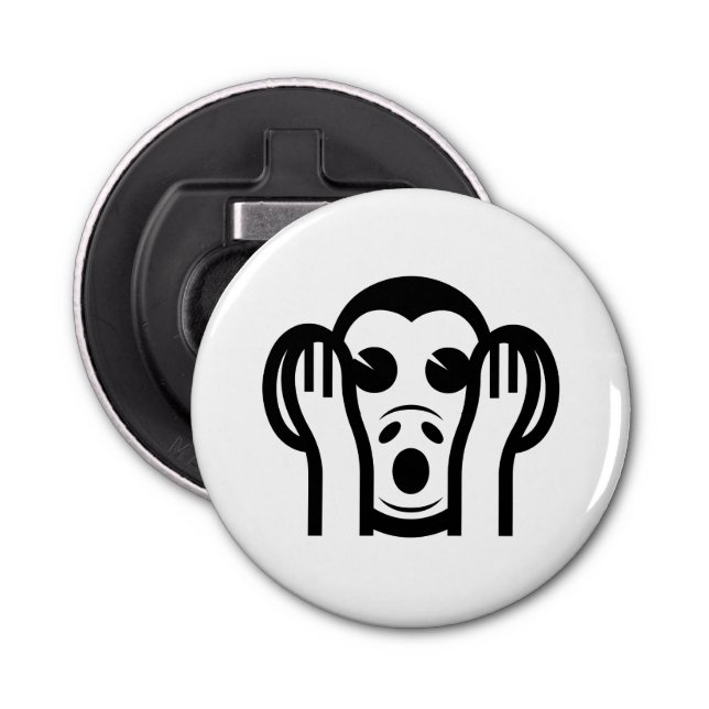 3 Wise Monkeys Kikazaru 聞かざる Hear NO Evil Emoji Bottle Opener (Front)
