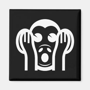 3 Wise Monkeys Kikazaru 聞かざる Hear NO Evil Emoji Magnet