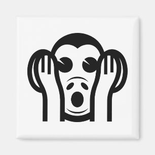 3 Wise Monkeys Kikazaru 聞かざる Hear NO Evil Emoji Magnet