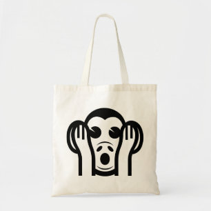 3 Wise Monkeys Kikazaru 聞かざる Hear NO Evil Emoji Tote Bag