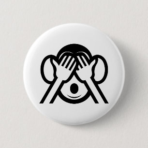 3 Wise Monkeys Mizaru 見ざる See NO Evil Emoji 2 Inch Round Button