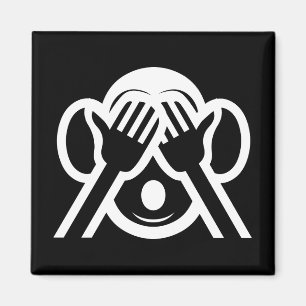 3 Wise Monkeys Mizaru 見ざる See NO Evil Emoji Magnet