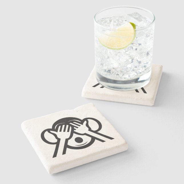 3 Wise Monkeys Mizaru 見ざる See NO Evil Emoji Stone Coaster (Side)