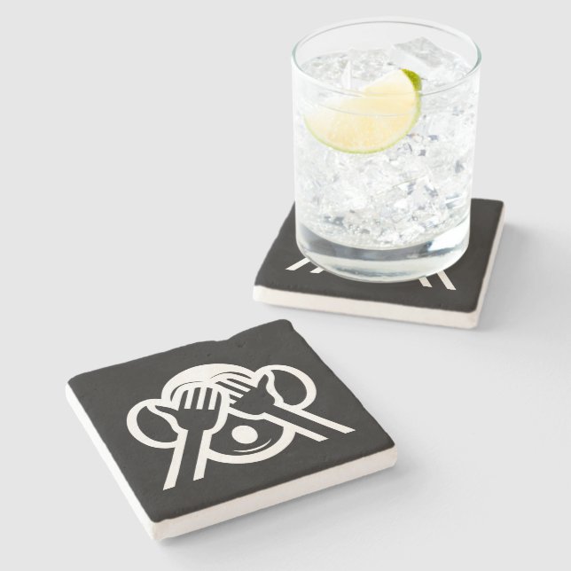 3 Wise Monkeys Mizaru 見ざる See NO Evil Emoji Stone Coaster (Side)