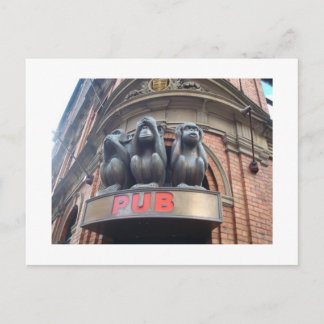 3 wise monkeys postcard