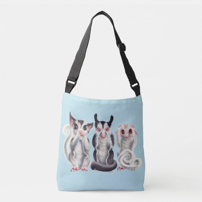 3 wise sugar gliders messenger bag (Front)