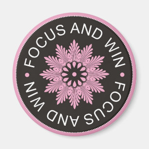 3 Word Quotes ~Focus And Win ~motivational Magnet