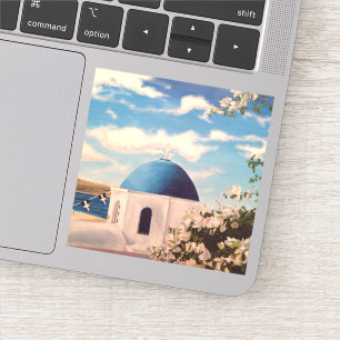3"x3" Santorini Greece Vinyl Sticker