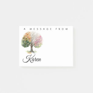 3”x4” POST-IT NOTE PAD 4 SEASON TREE CUSTOM NAME
