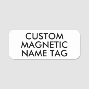 3" x 1.25" ROUNDED Custom Magnetic Name Tag Blank
