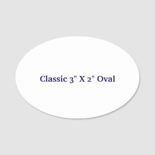 3" X 2" Oval Name Tag