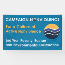 3' x 5' bannière de non violences de campagne
