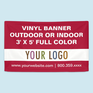 3' x 5' Custom Vinyl Banner Sign Outdoor or Indoor